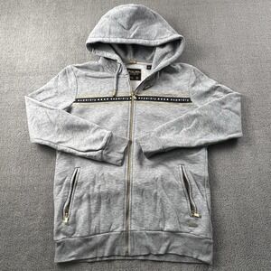 Superdry Hoodie Womens Size 6 Gray Full Zip Long Sleeve Sweater Casual Ladies